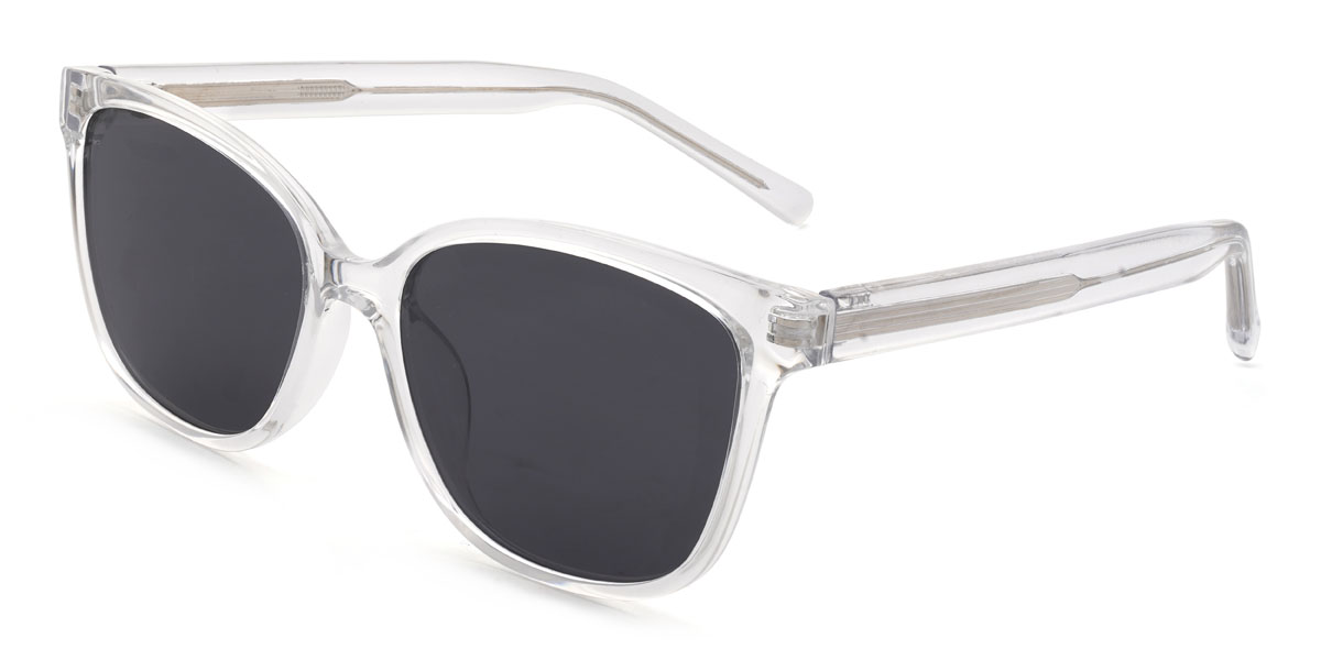 Clear Grey Hutson Glasses - Rectangle Sunglasses