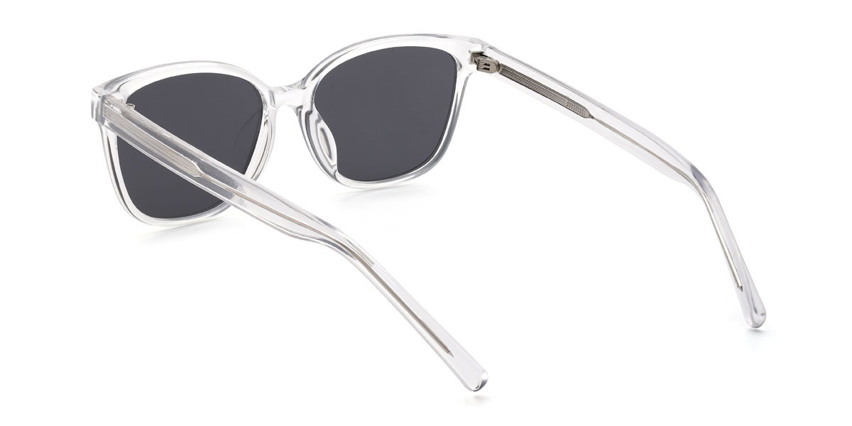 Clear Grey Hutson Glasses - Rectangle Sunglasses