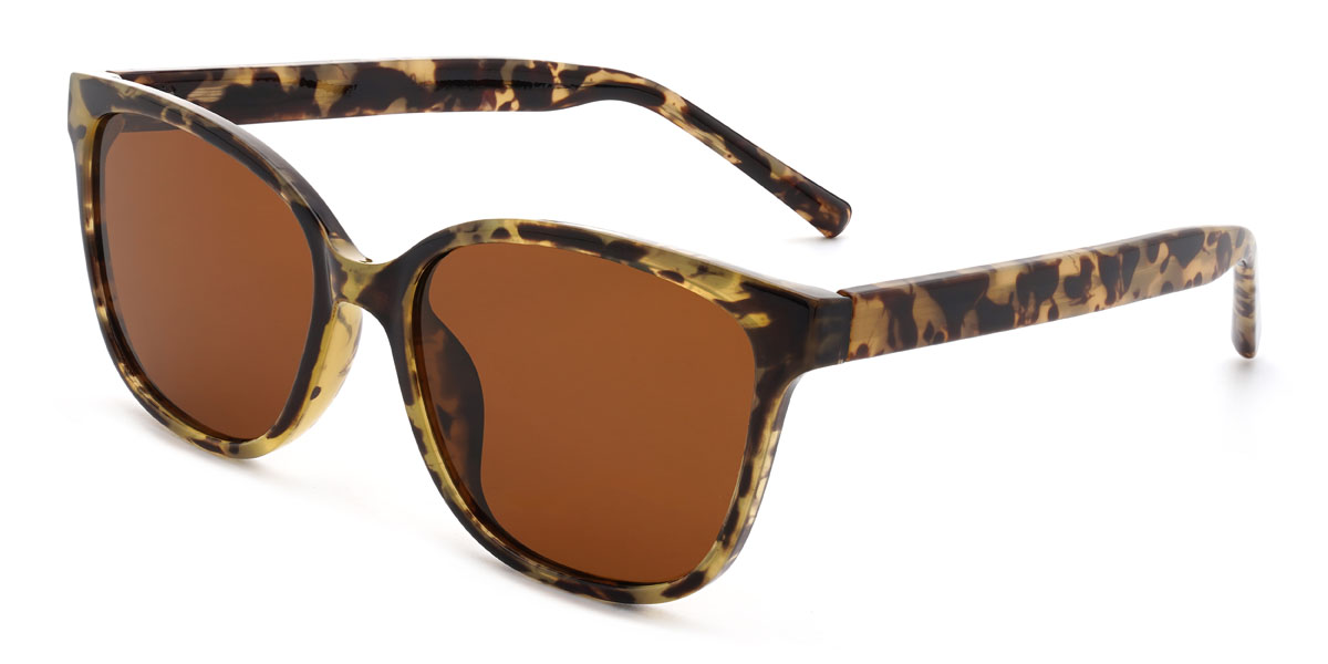 Tortoiseshell Brown Hutson Glasses - Rectangle Sunglasses