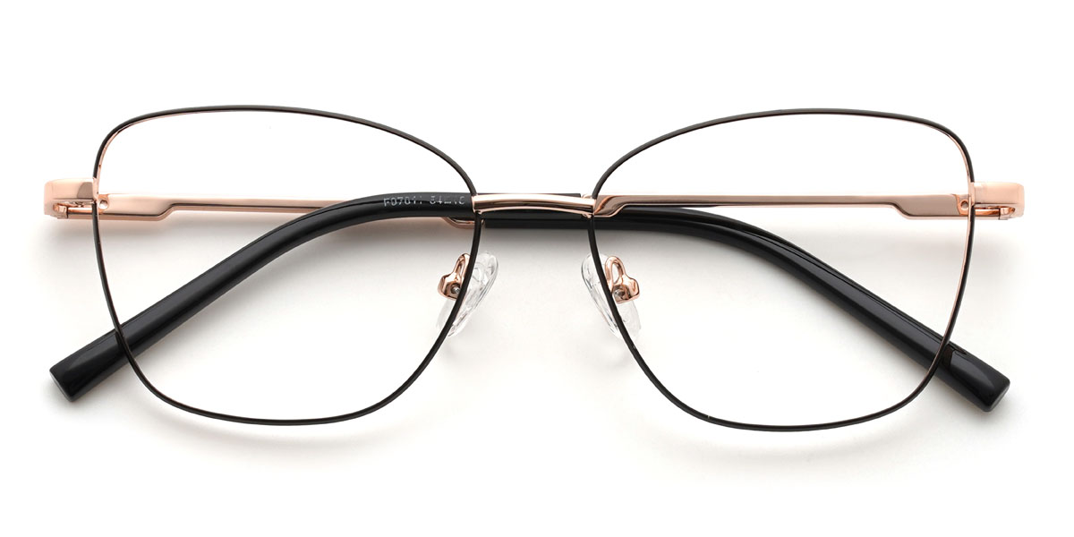 Black Kristine Glasses - Rectangle Glasses