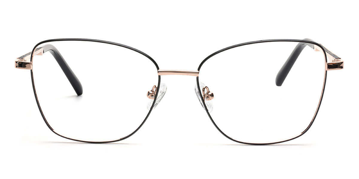 Black Kristine - Rectangle Glasses