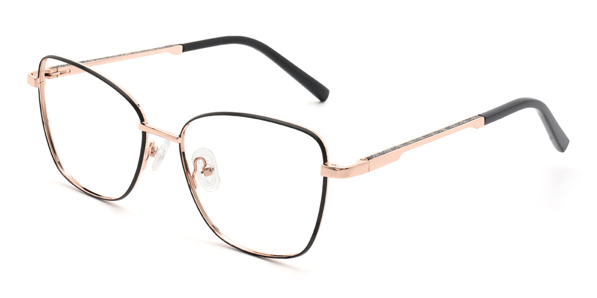 Black Kristine Glasses - Rectangle Glasses