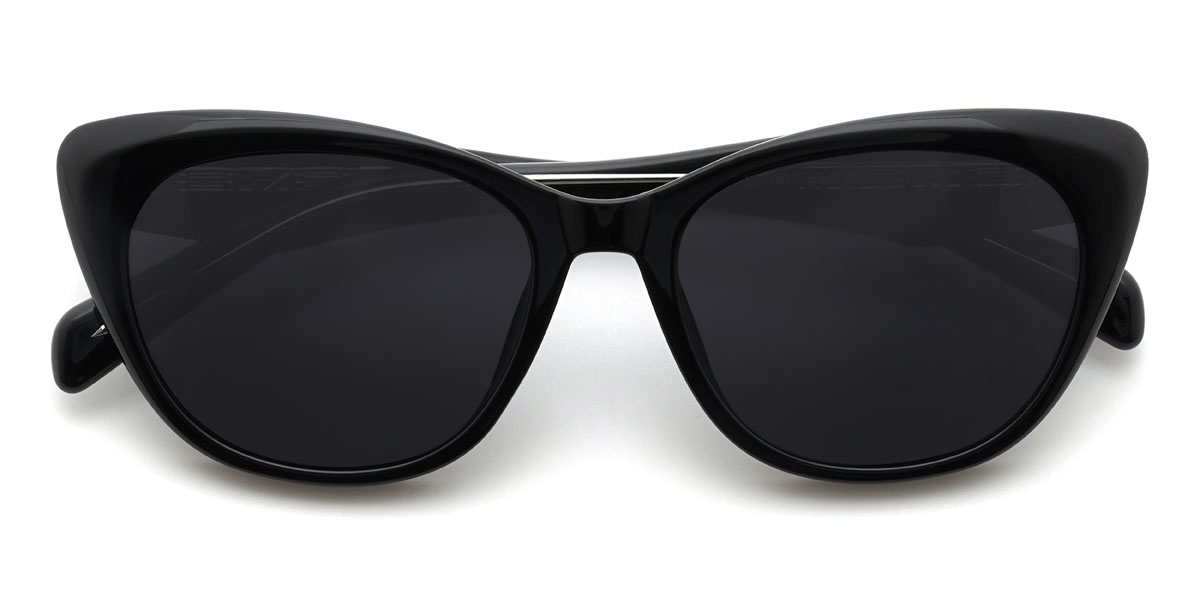 Noir Gris Tahira Lunettes - Cat Eye Sunglasses