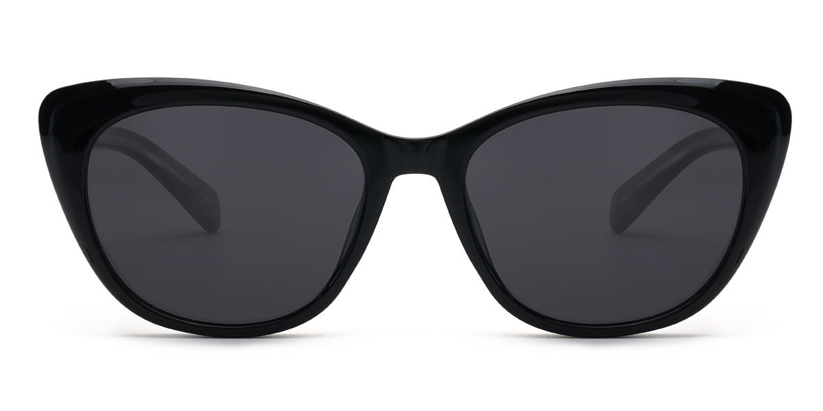 Noir Gris Tahira Lunettes - Cat Eye Sunglasses