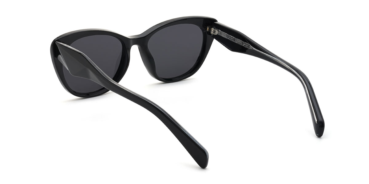 Noir Gris Tahira Lunettes - Cat Eye Sunglasses