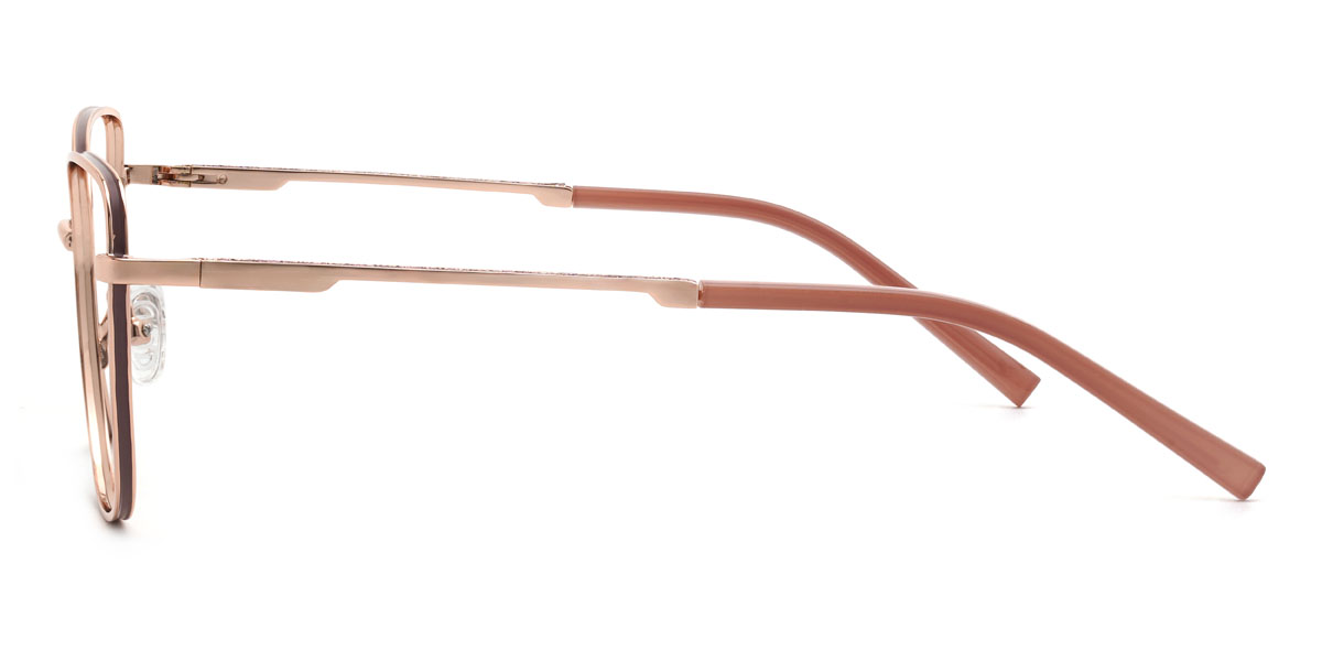 Rose Gold Brown Shazain Glasses - Rectangle Glasses
