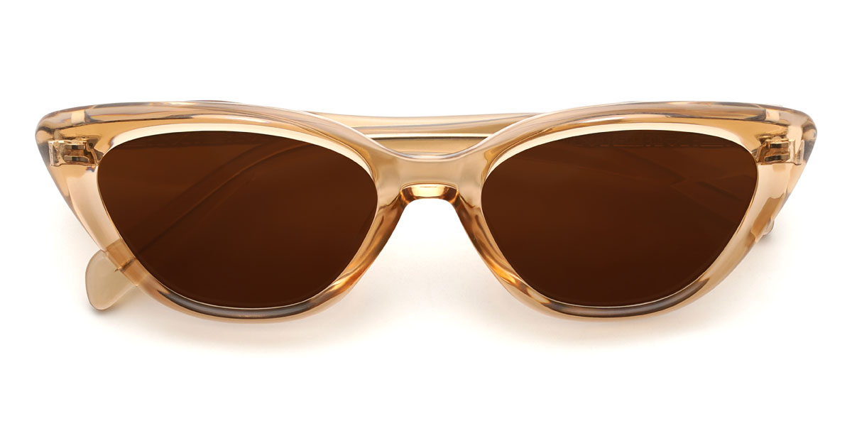 Champagne Brown Priscila Glasses - Cat Eye Sunglasses