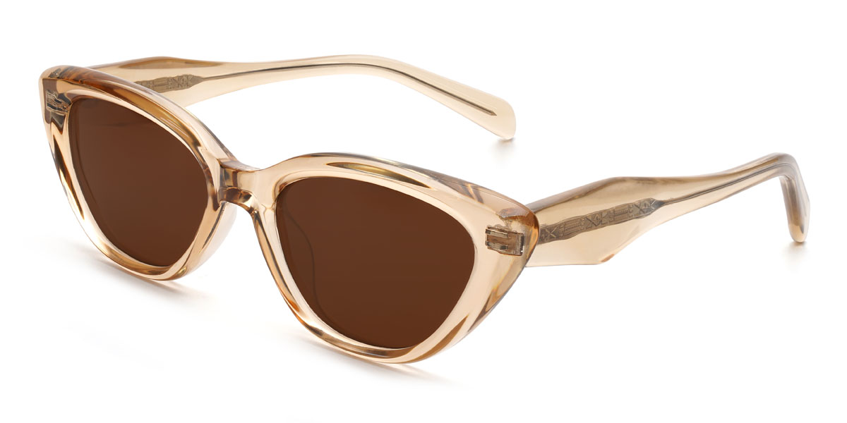 Champagne Brown Priscila Glasses - Cat Eye Sunglasses