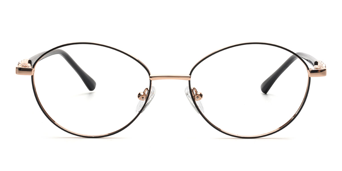 Black Giorgia - Oval Glasses