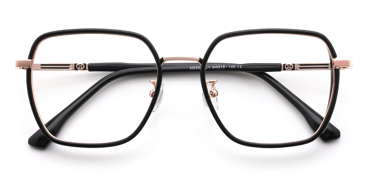 Black Latrell Glasses - Square Glasses