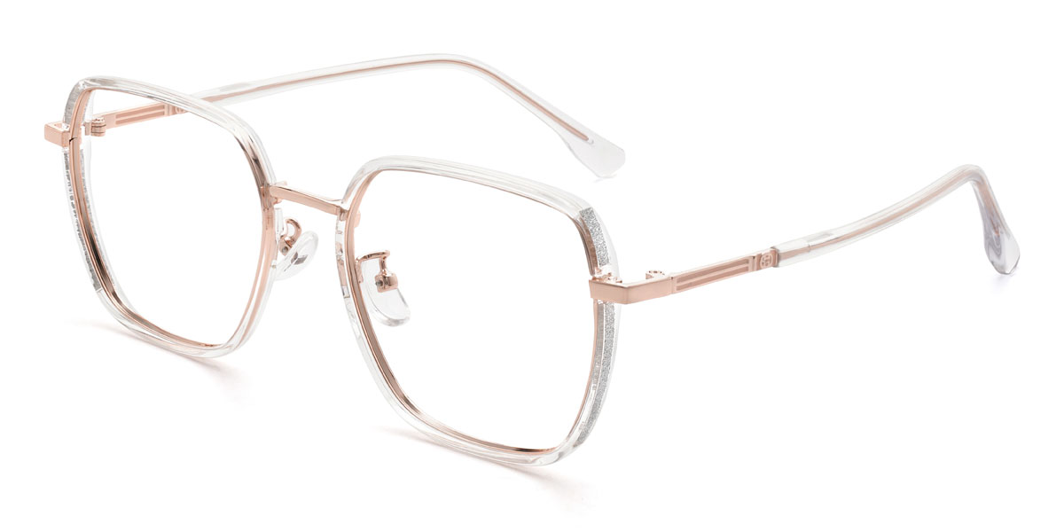 Gold Klar Latrell Brille - Square Glasses