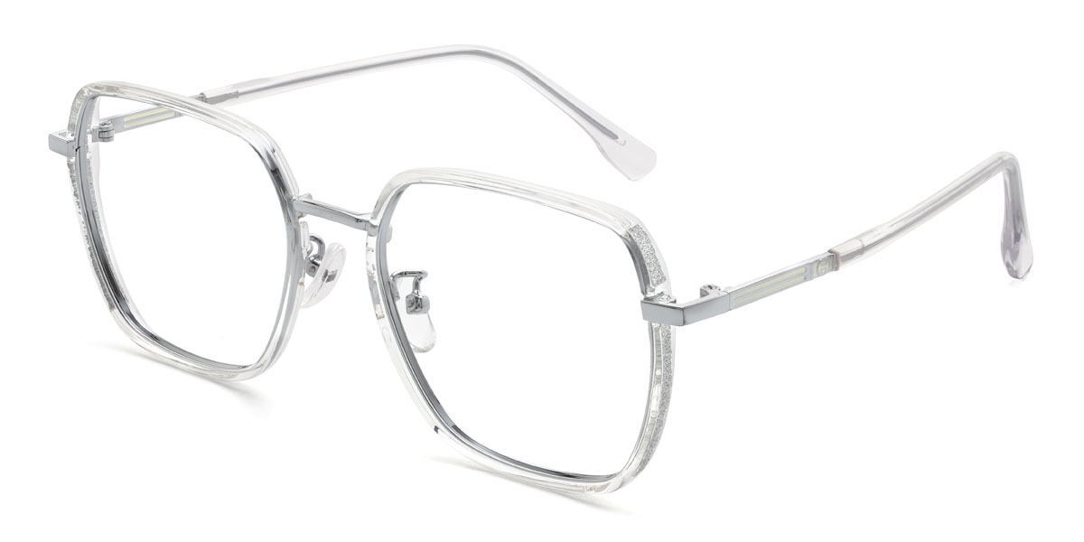 Ezüst átlátszó Latrell Szemüveg - Square Glasses