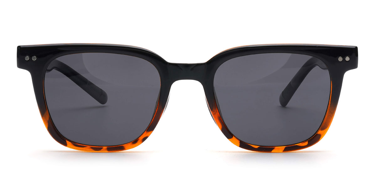 Black Tortoiseshell Grey Ignatius - Rectangle Sunglasses