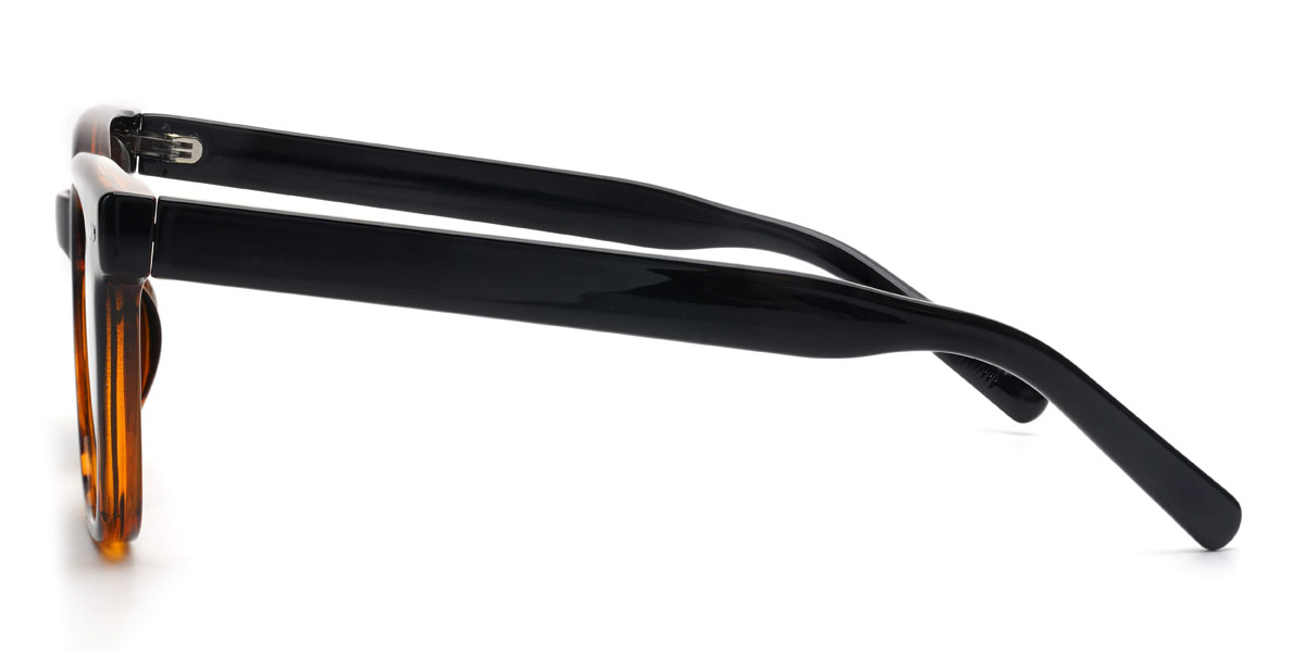 Black Tortoiseshell Grey Ignatius Glasses - Rectangle Sunglasses