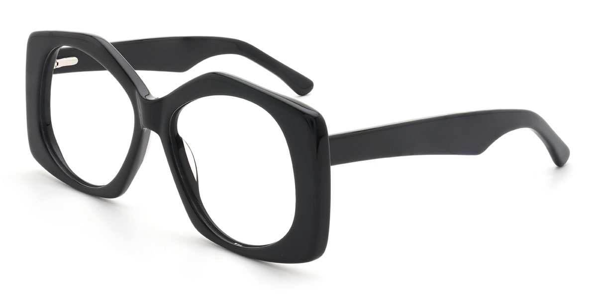 Black Chasen Glasses - Oval Glasses