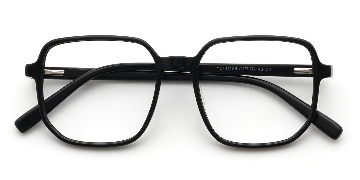 Schwarz Vesper Brille - Square Glasses