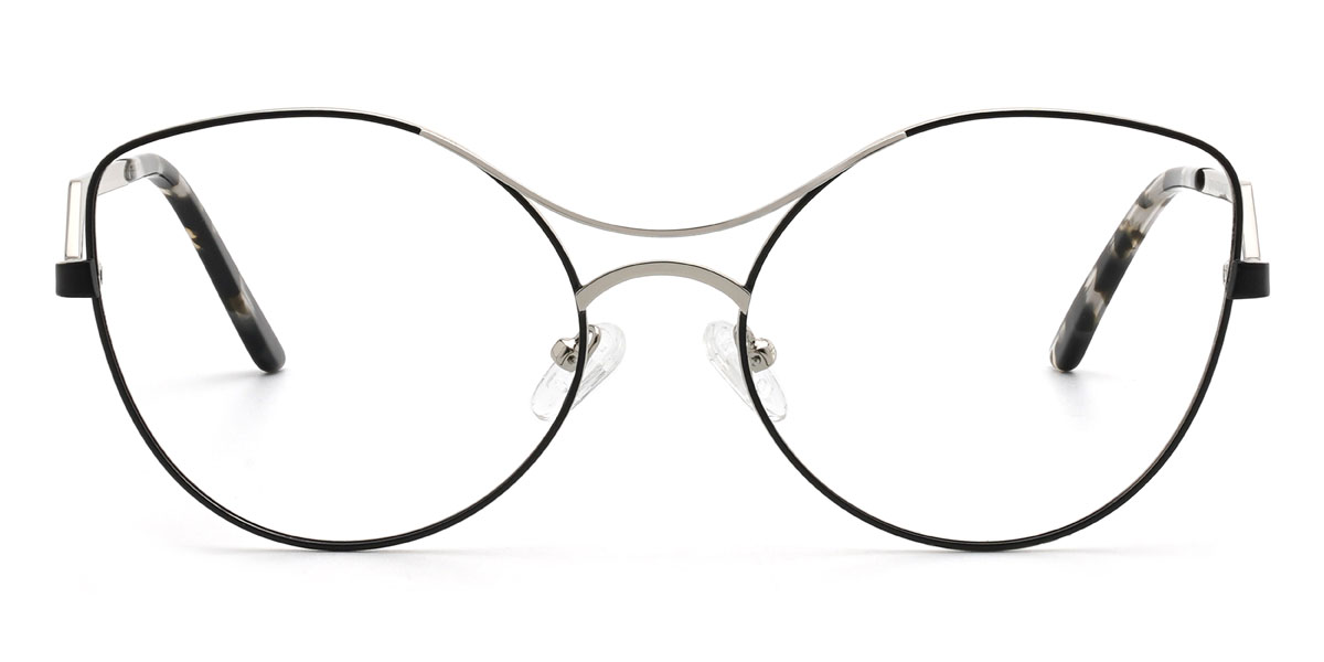 Black Silver Estrella - Aviator Glasses