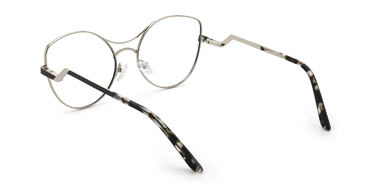 Noir Argent Estrella Lunettes - Aviator Glasses