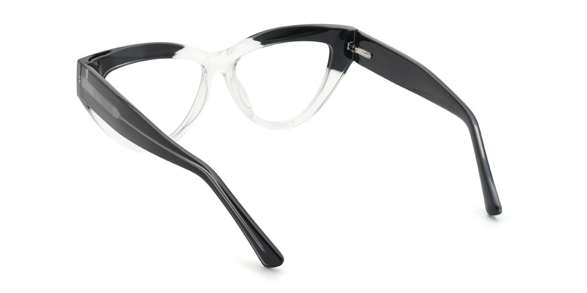 Noir Transparent Cecelia Lunettes - Cat Eye Glasses