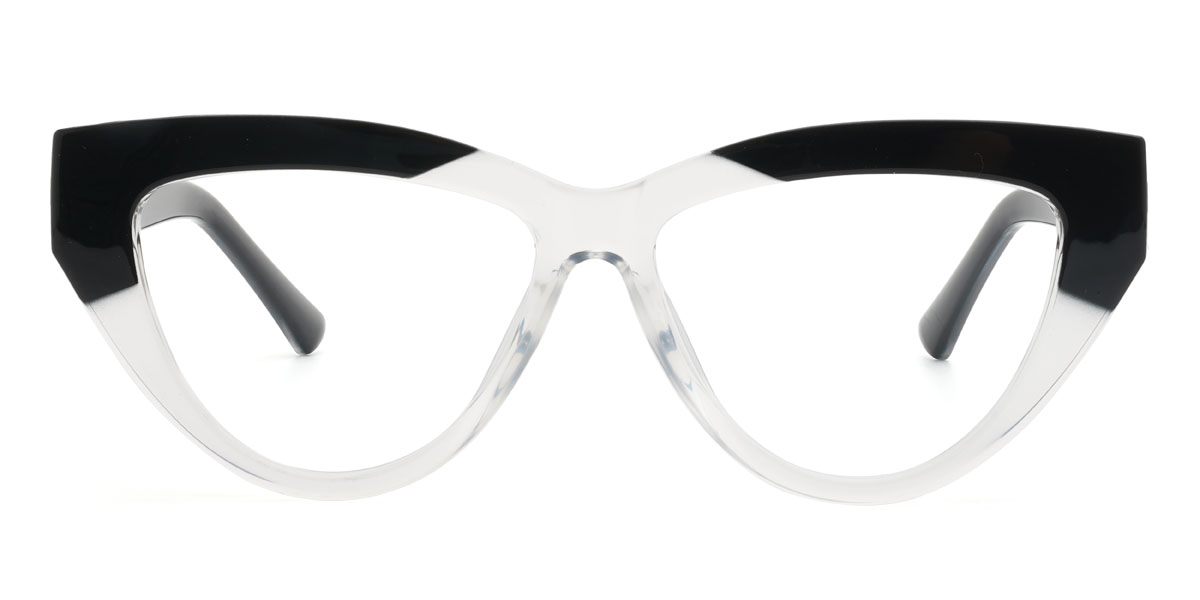 Noir Transparent Cecelia Lunettes - Cat Eye Glasses