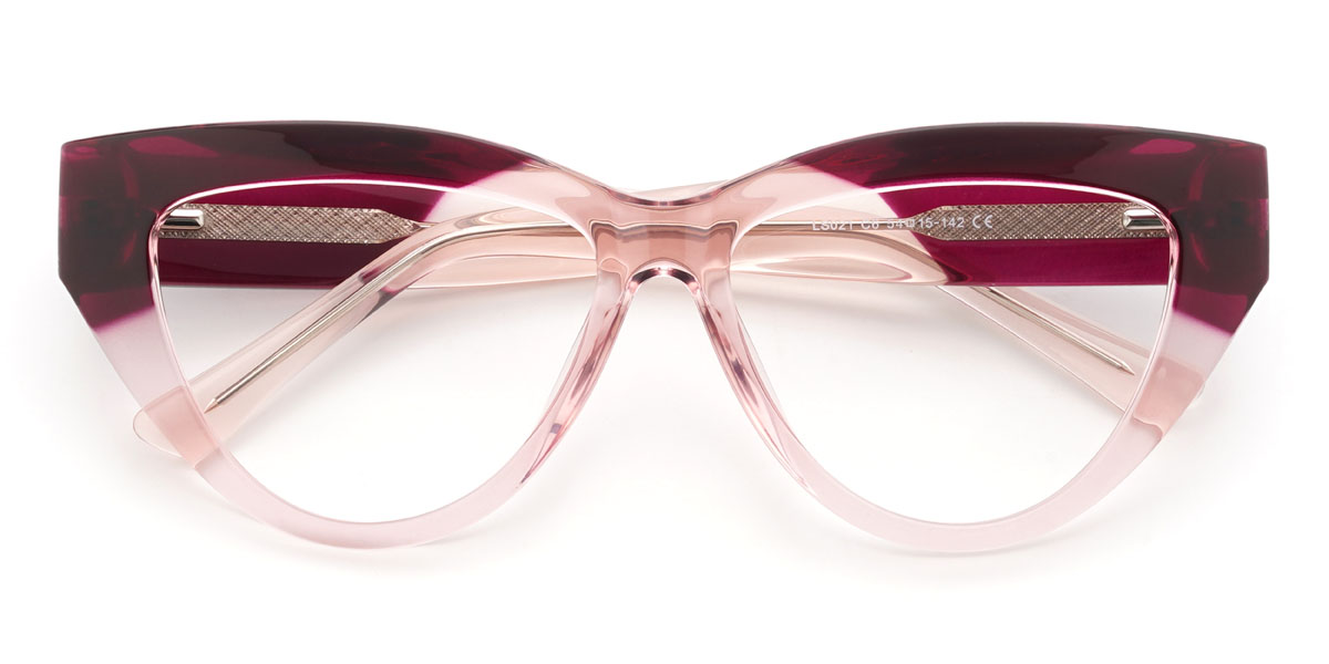 Rosa púrpura Cecelia Gafas - Cat Eye Glasses