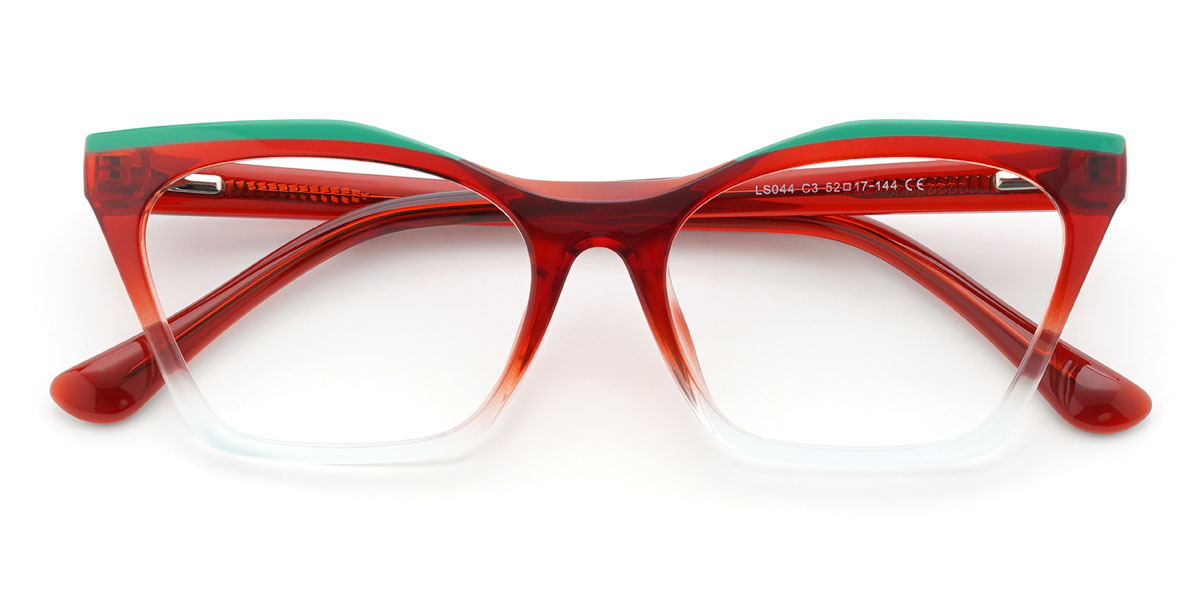 Rouge clair Keira Lunettes - Cat Eye Glasses