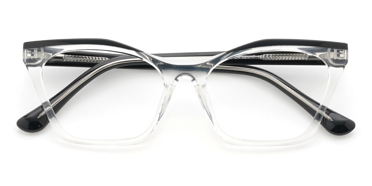Fekete átlátszó Keira Szemüveg - Cat Eye Glasses
