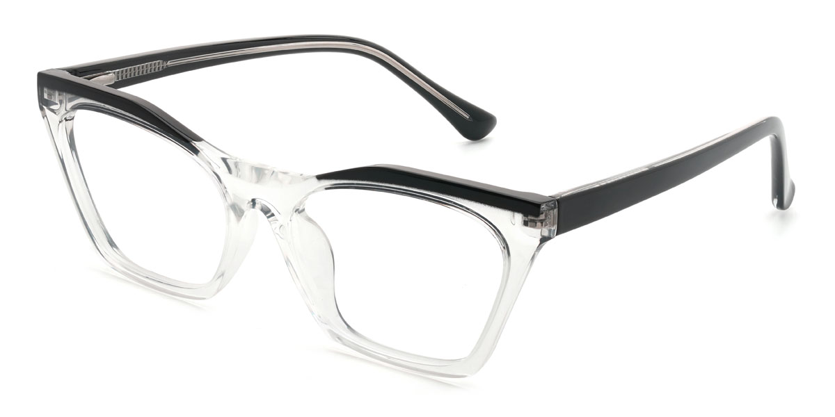 Fekete átlátszó Keira Szemüveg - Cat Eye Glasses