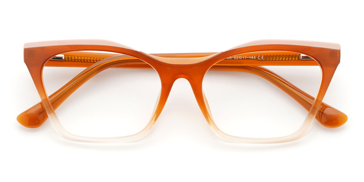 Naranja Claro Keira Gafas - Cat Eye Glasses