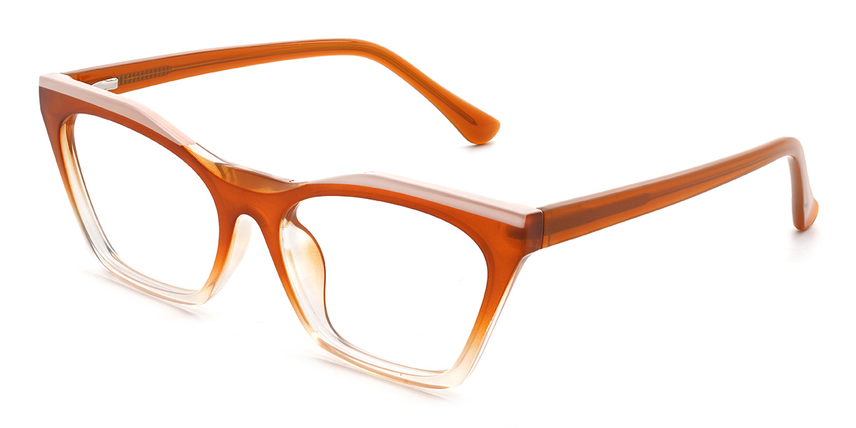 Naranja Claro Keira Gafas - Cat Eye Glasses
