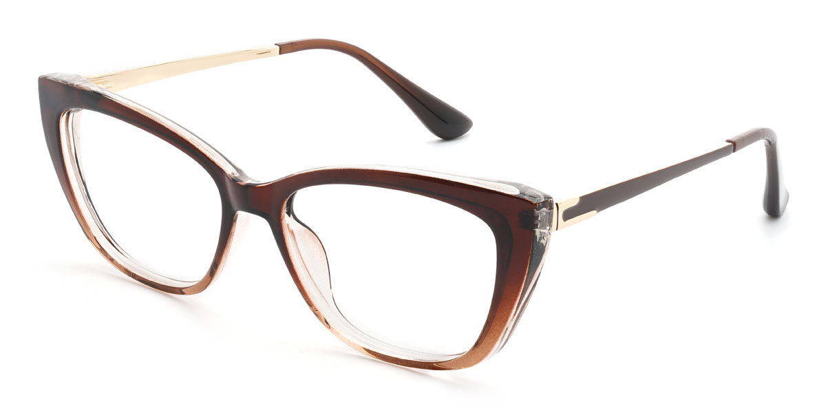 Dégradé Brun Xiomara Lunettes - Cat Eye Glasses