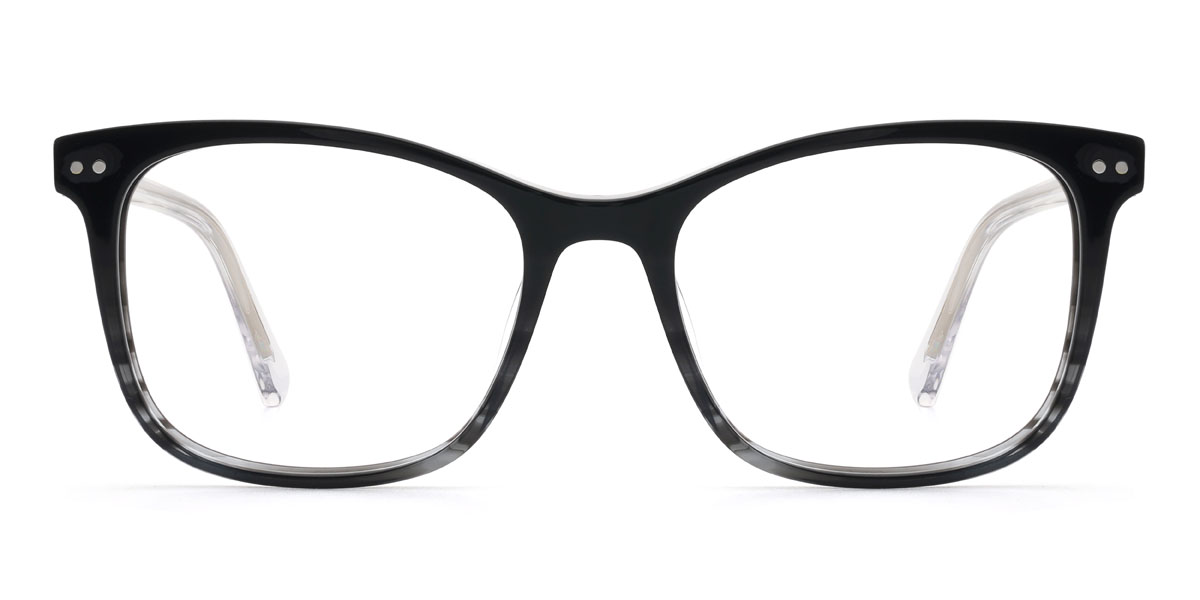 Black Tortoiseshell Jamal - Rectangle Glasses