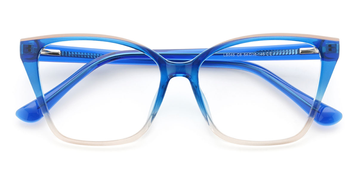 Kék barna Delani Szemüveg - Cat Eye Glasses