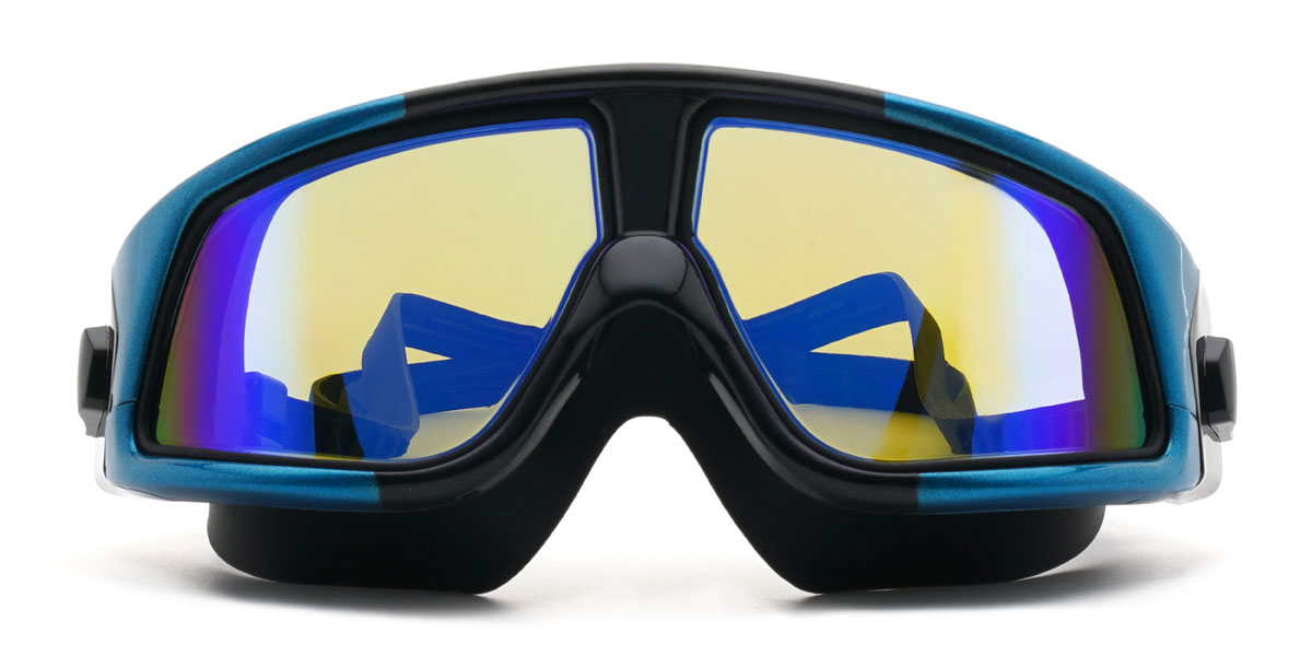 Black Blue Mirror Kennedi - Swimming Goggles Glasses