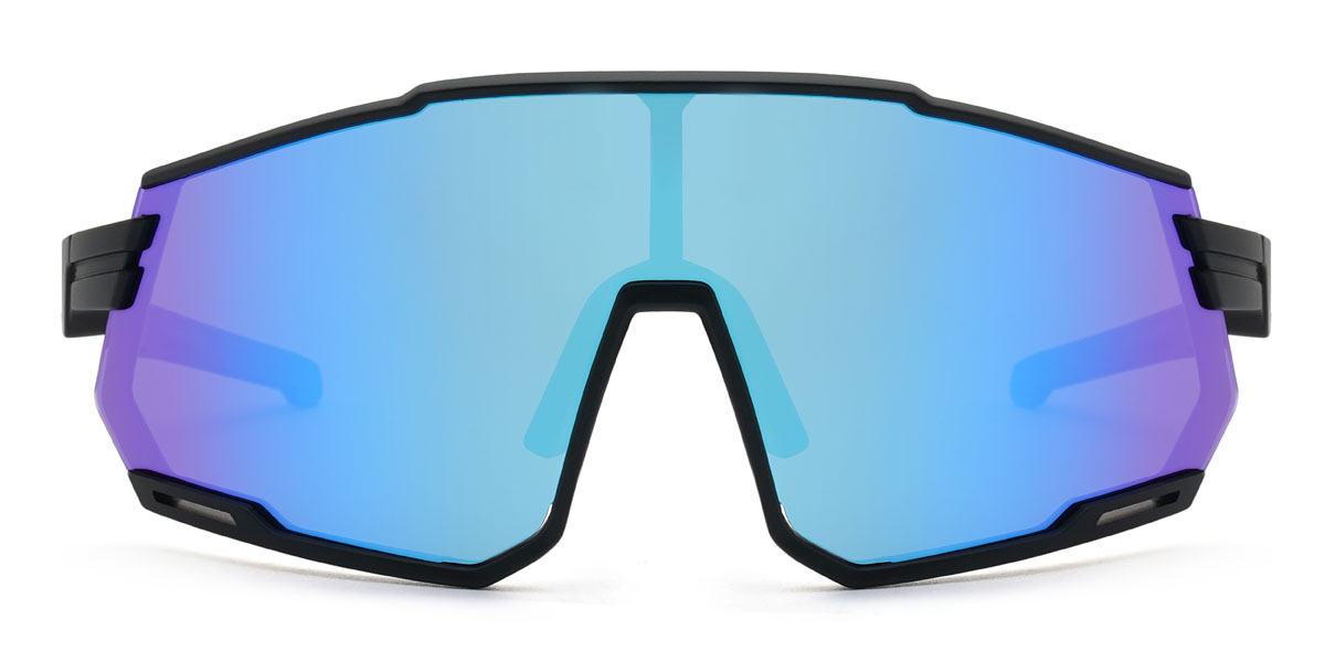 Noir/Bleu-Miroir Shivansh Lunettes - Cycling Glasses