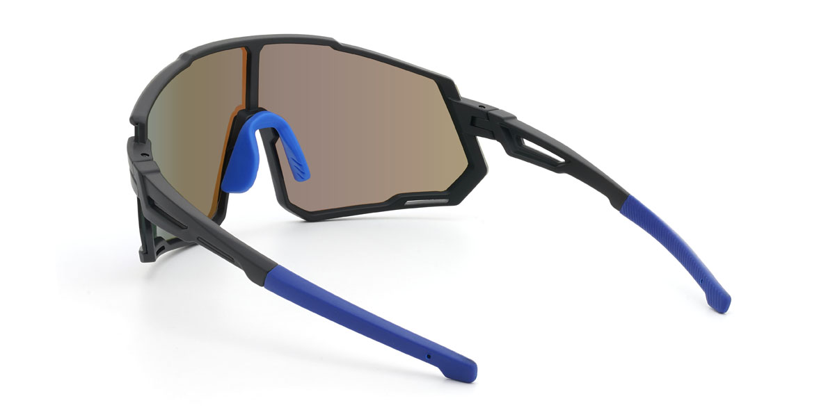 Noir/Bleu-Miroir Shivansh Lunettes - Cycling Glasses