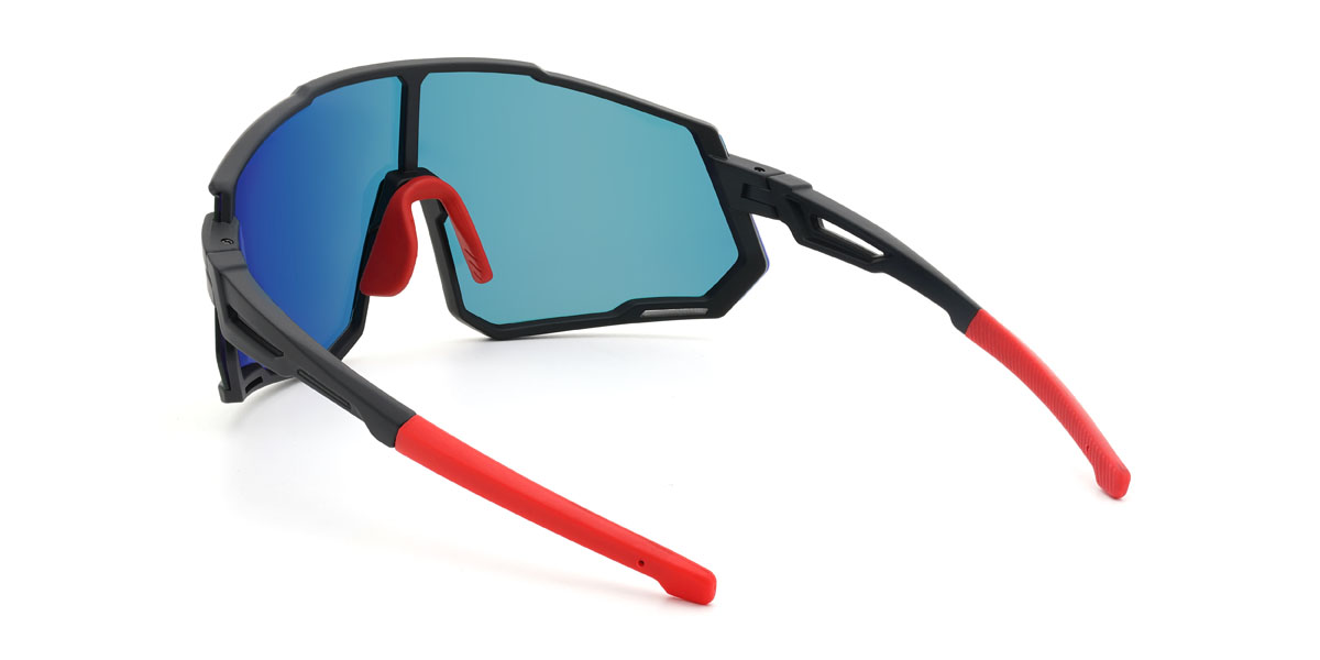 Schwarz/Rot-Quecksilber Shivansh Brille - Cycling Glasses