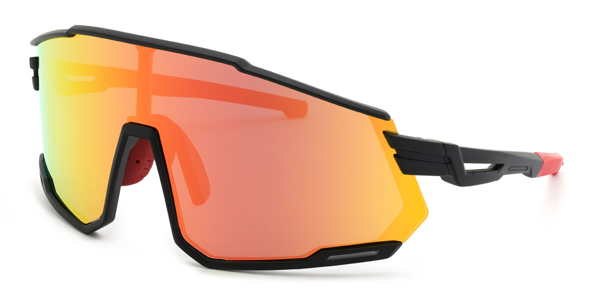 Schwarz/Rot-Quecksilber Shivansh Brille - Cycling Glasses
