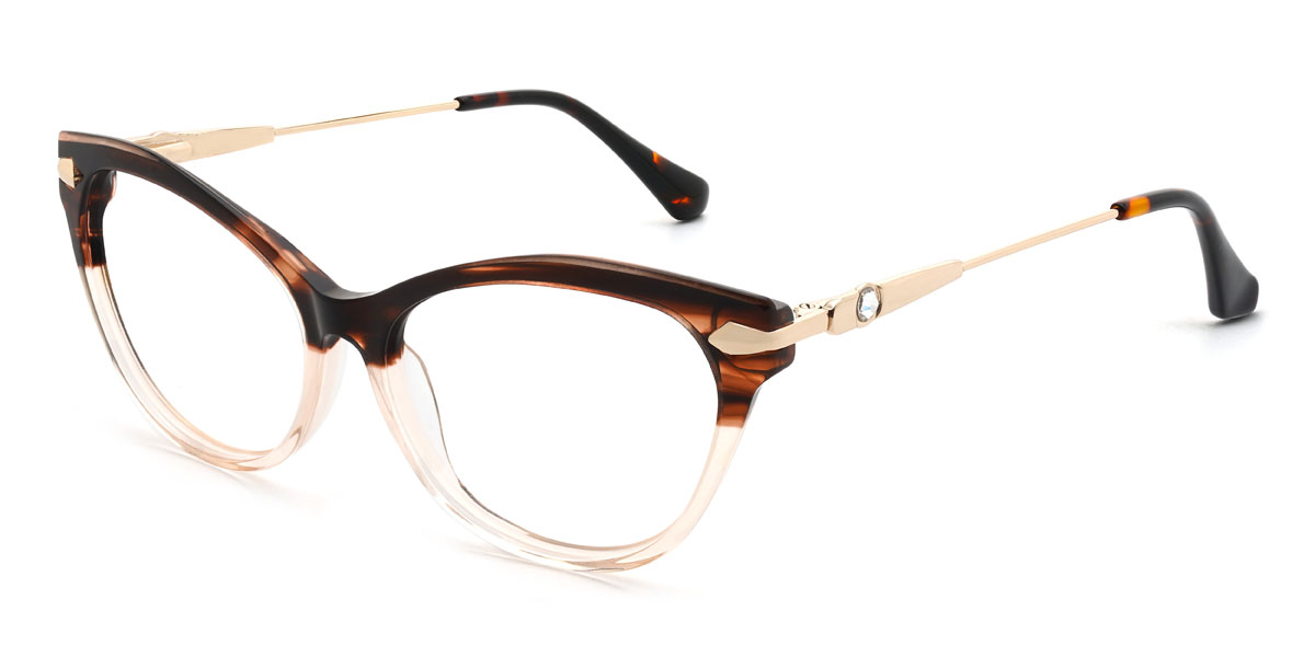 Champagner Schildpatt Jessica Brille - Cat Eye Glasses