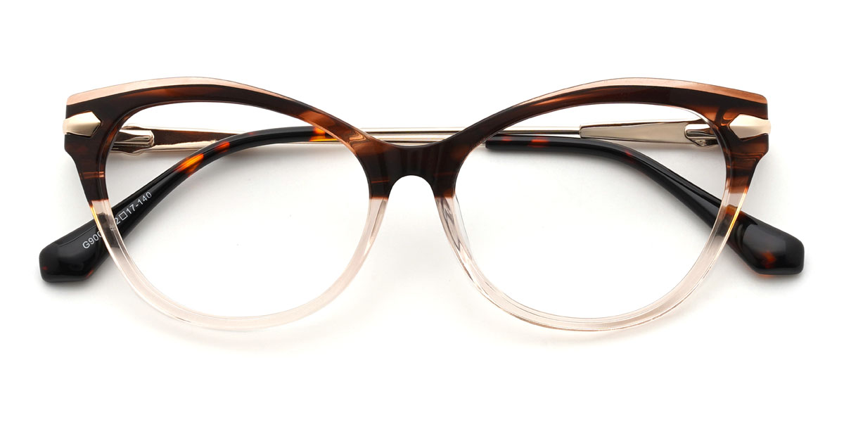 Champagner Schildpatt Jessica Brille - Cat Eye Glasses