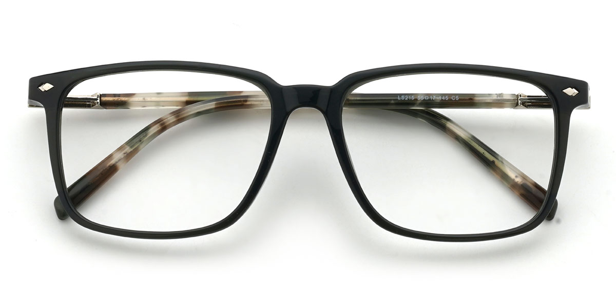 Black Tortoiseshell Hollis Glasses - Rectangle Glasses