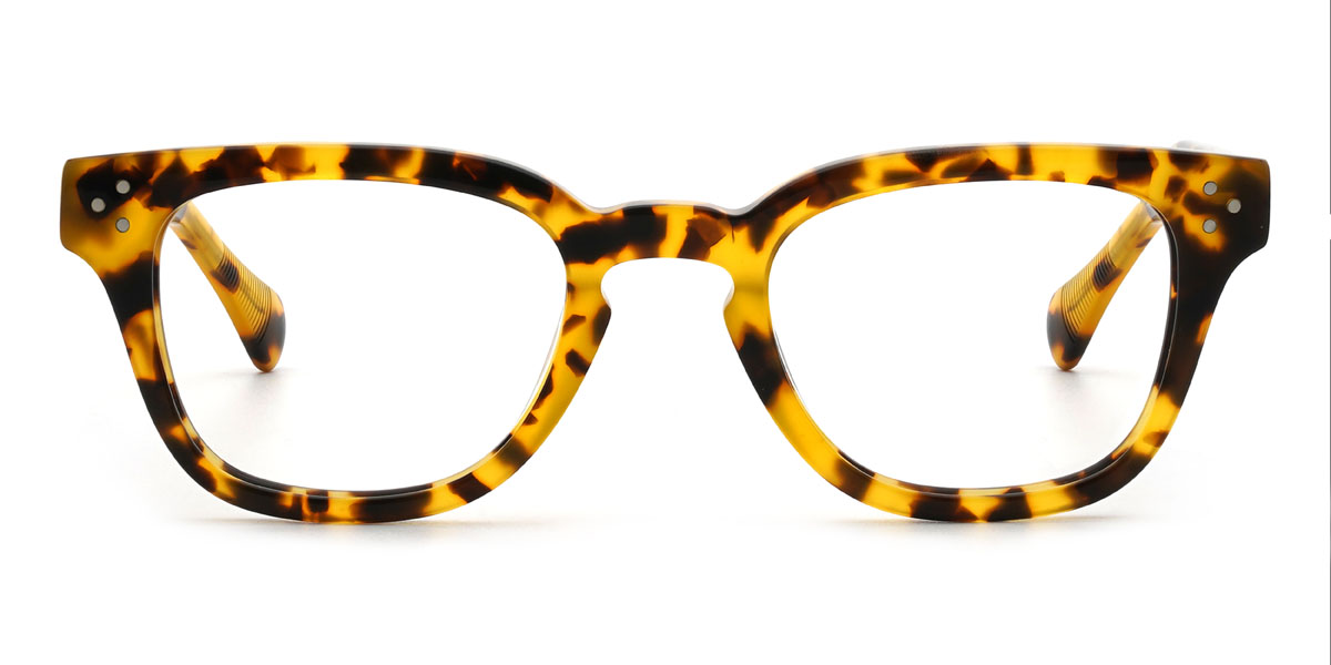 Yellow Tortoiseshell Bjorn - Rectangle Glasses