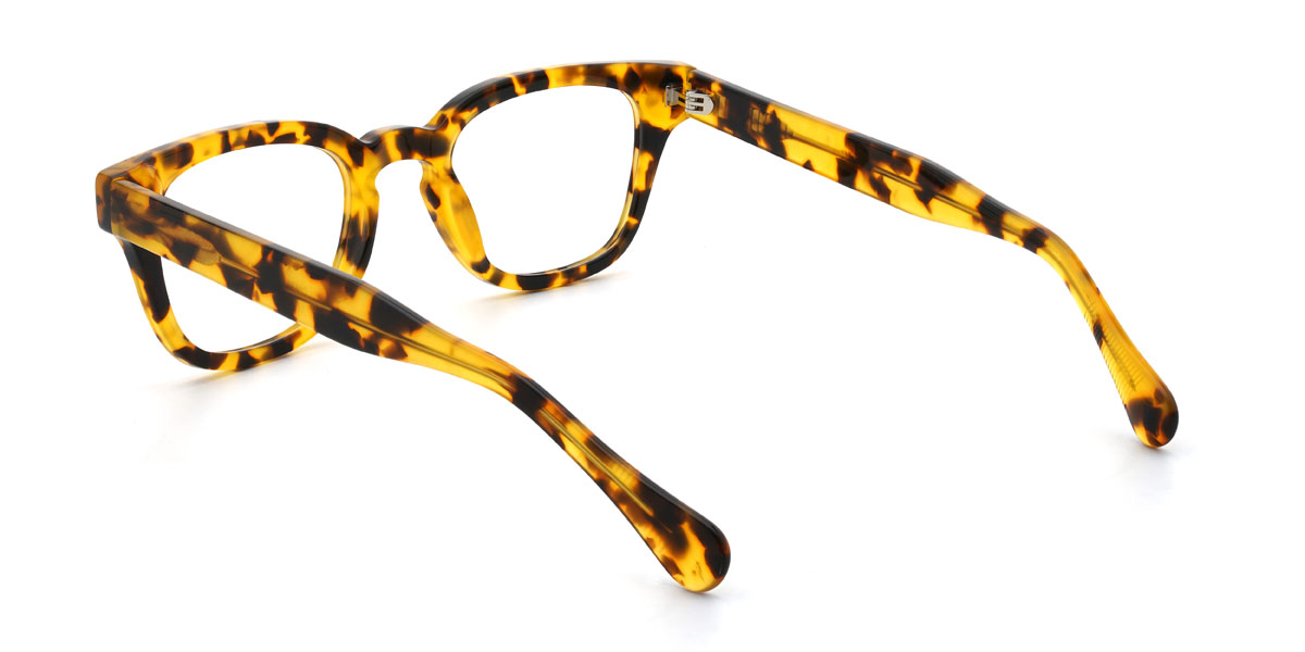 Yellow Tortoiseshell Bjorn Glasses - Rectangle Glasses