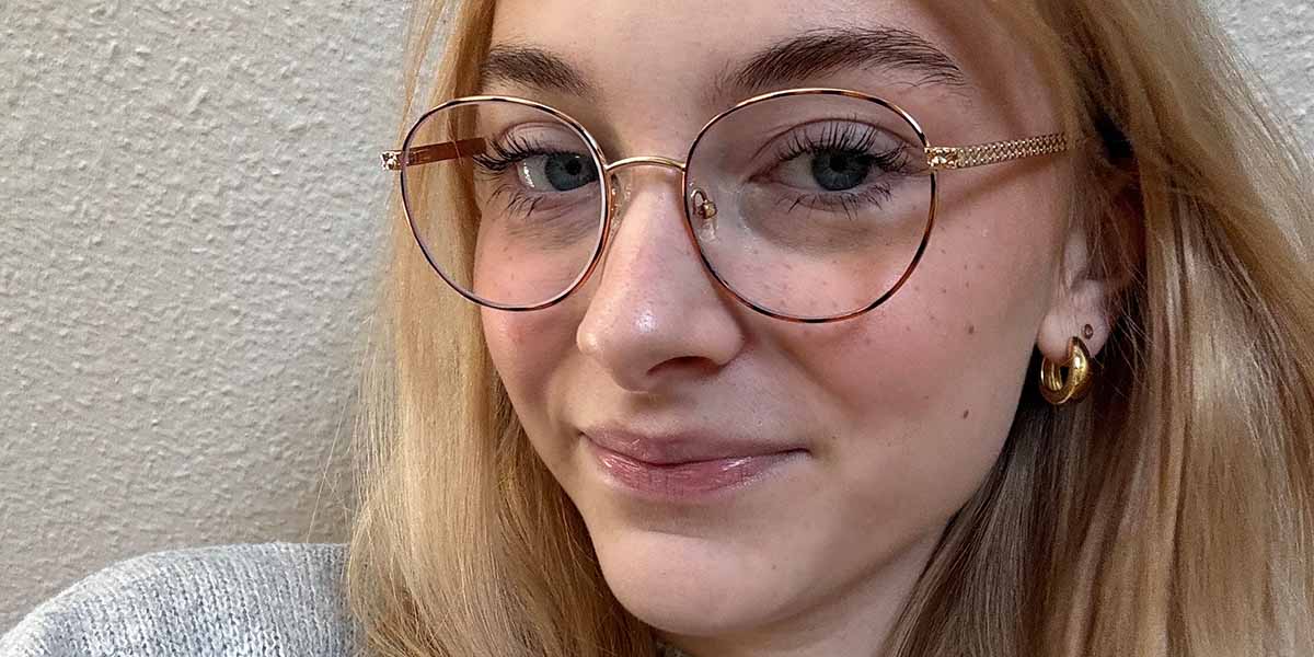 Gold Tortoiseshell Flint Glasses - Oval Glasses