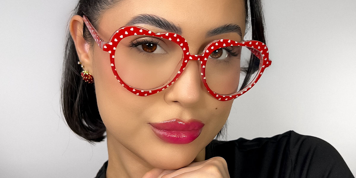 Red Heart Jaisley Glasses - Oval Glasses