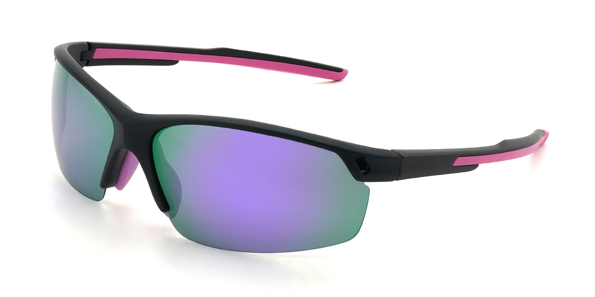 Black/Purple-Mirror Abdulla Glasses - Cycling Glasses