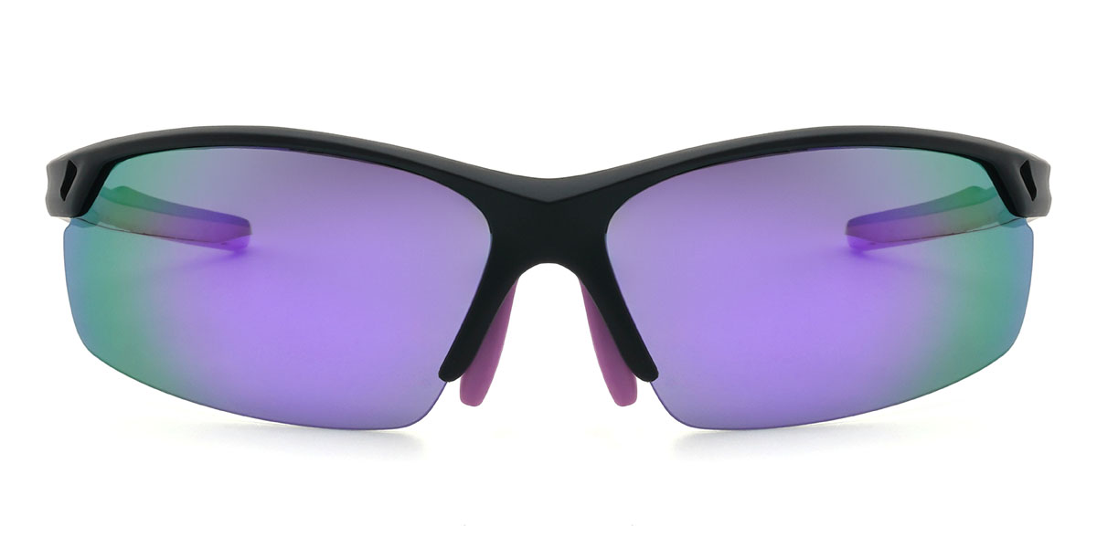 Black/Purple-Mirror Abdulla Glasses - Cycling Glasses