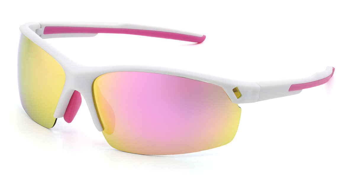 White/Pink-Mirror Abdulla Glasses - Cycling Glasses