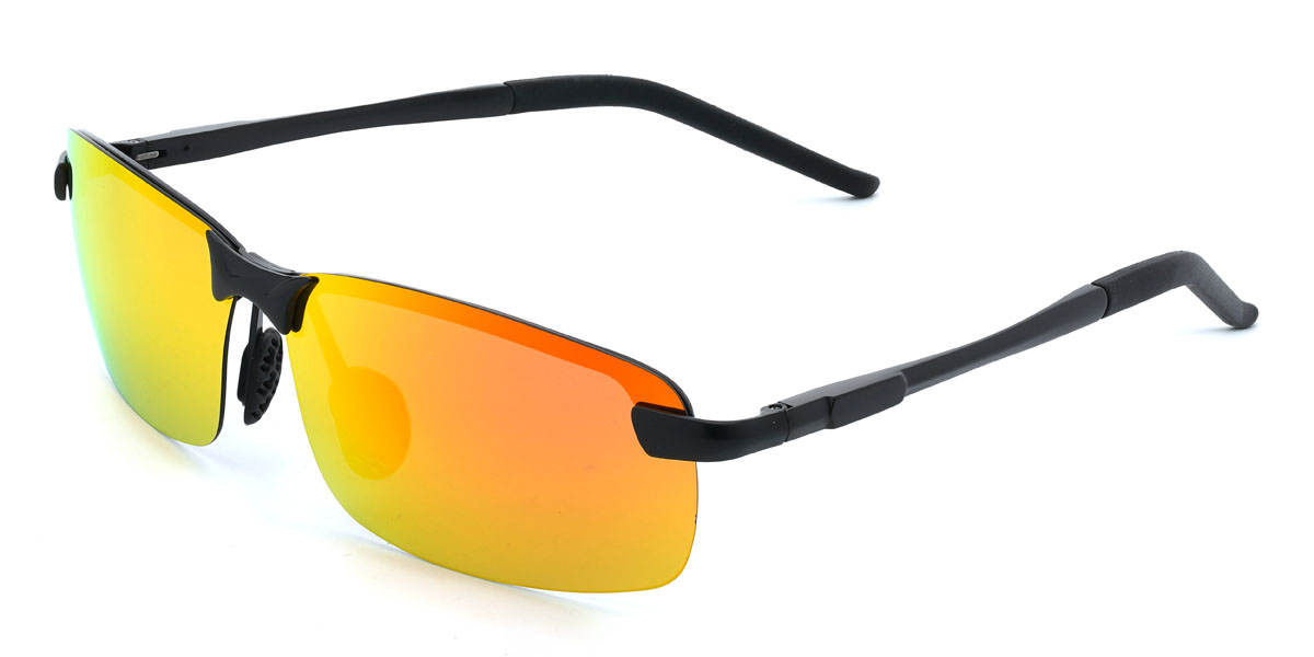 Negro/Naranja-Espejo Campbell Gafas - Cycling Glasses