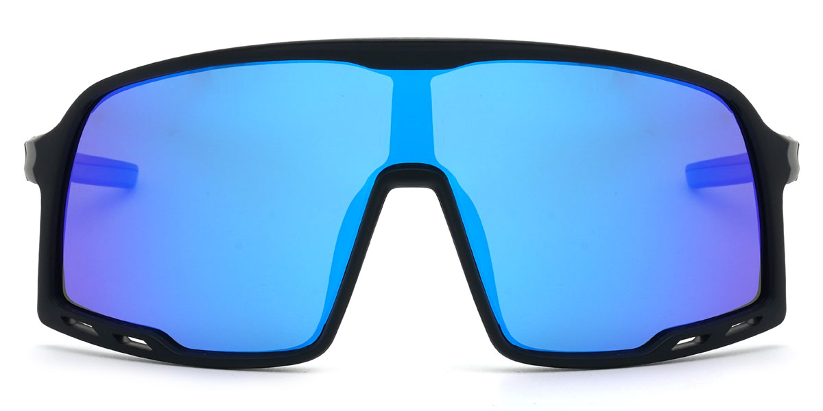 Black/Blue-Mirror Emani Glasses - Cycling Glasses